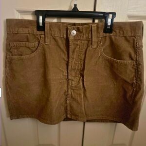 Levi's Corduroy Mini Skirt in Camel Brown
